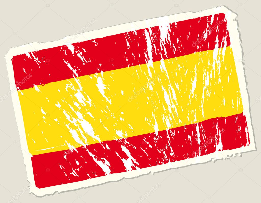 Grunge spanish flag