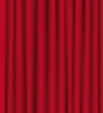 Red theatre curtains. clipart