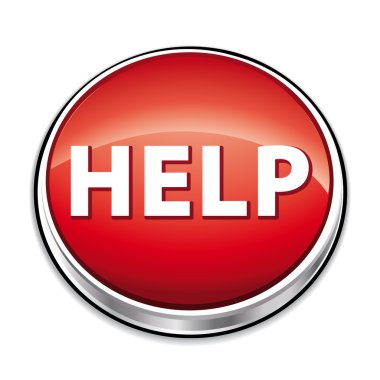 Red help button. clipart