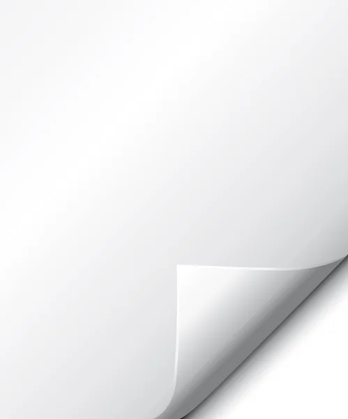 Sayfa curl ile beyaz sayfa — Stok Vektör