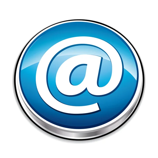 Botão de endereço de e-mail azul . — Vetor de Stock