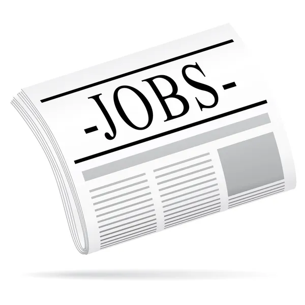 Jobs giornale — Vettoriale Stock