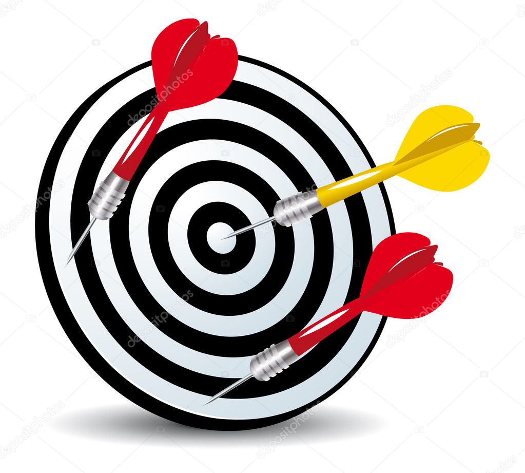 Target and arrows aim concept icon