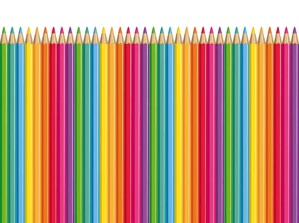 Lápis coloridos linha —  Vetores de Stock