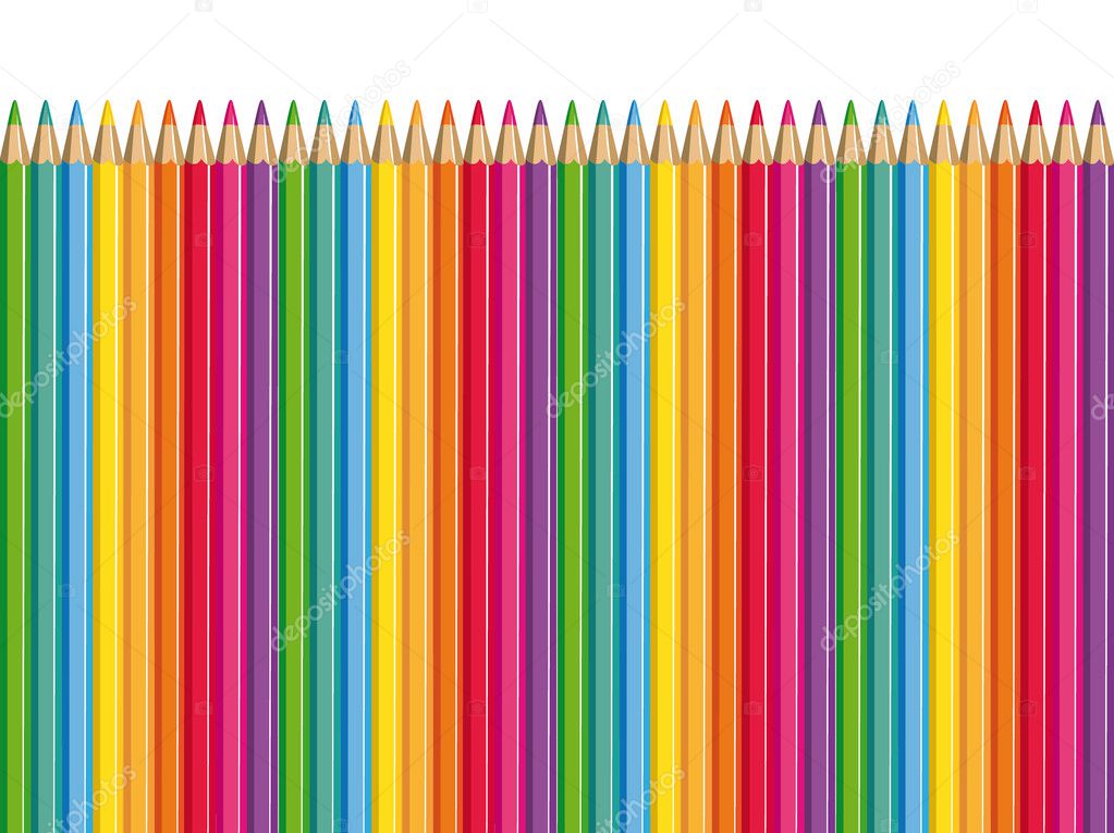 Colored pencils row