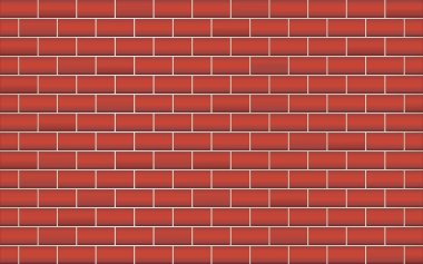 Red wall bricks background. clipart