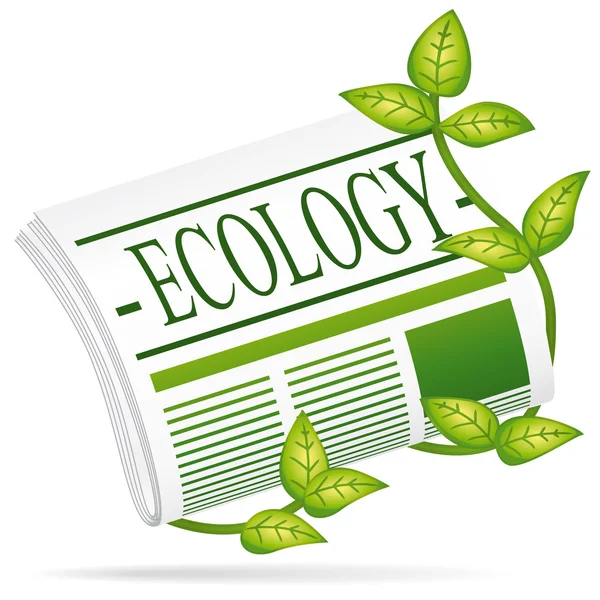 Jornal de ecologia . — Vetor de Stock