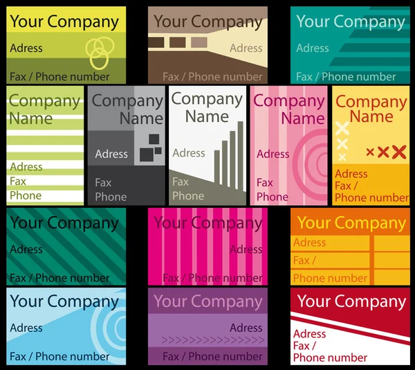 Business cards. Set III. — Stock Vector