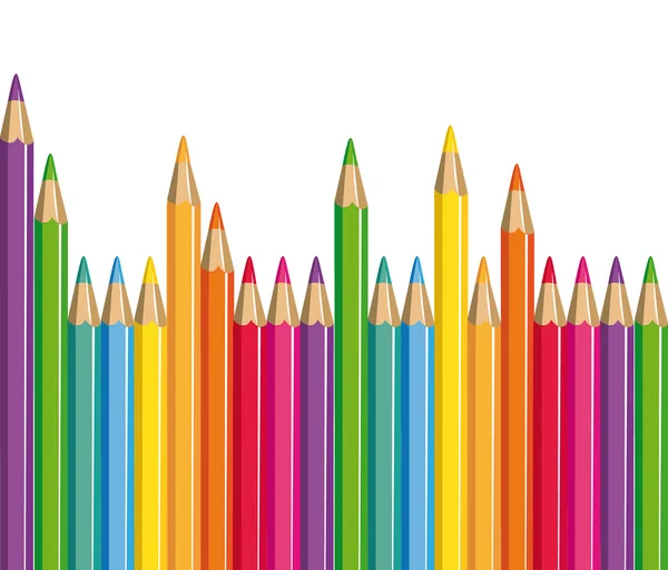 Crayons de couleur isolés . — Image vectorielle