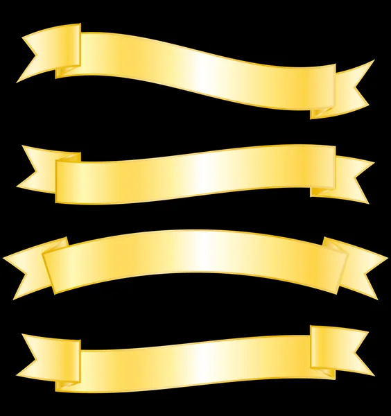 Collection de bannières dorées . — Image vectorielle