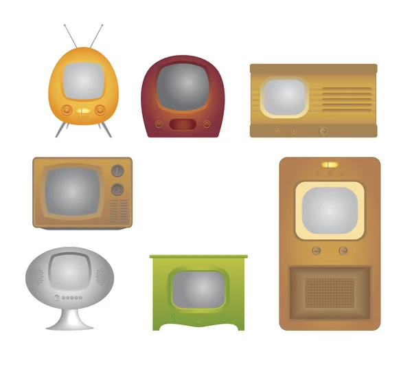 stock vector Vintage tv