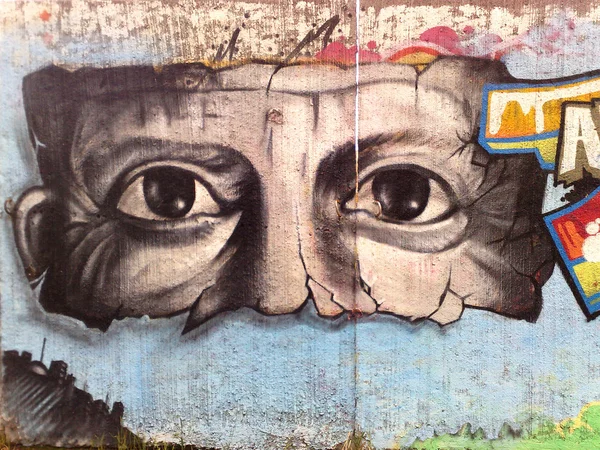 Γκράφιτι μάτια — Φωτογραφία Αρχείου