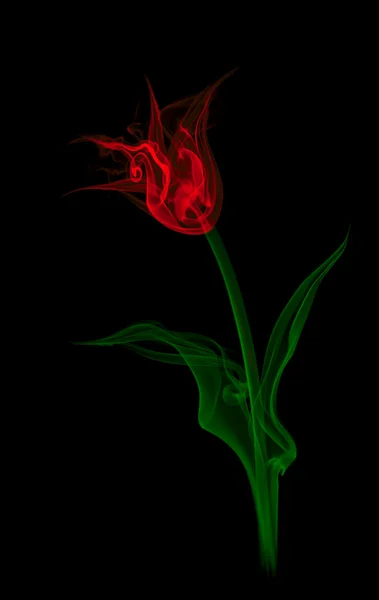 Tulpe aus Rauch. — Stockfoto
