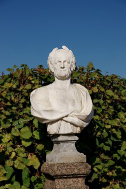 Park sculpture - the ancient Roman senator clipart