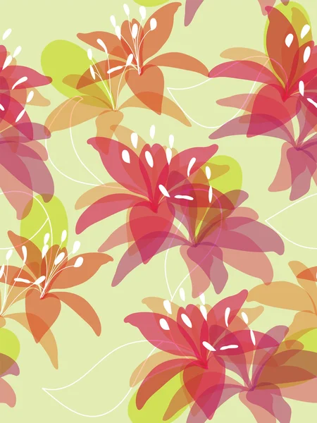Seamless flower background — Stock Vector
