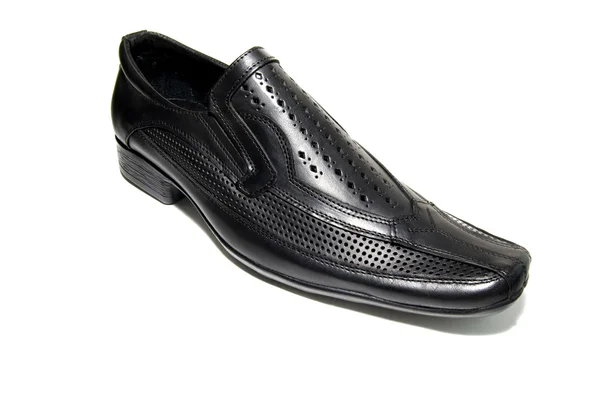 Μαύρο δερμάτινο παπούτσι — Φωτογραφία Αρχείου
