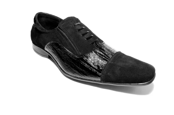 Μαύρο δερμάτινο παπούτσι — Φωτογραφία Αρχείου