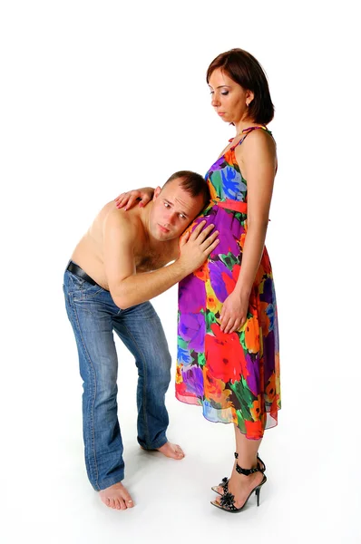 Pregnant wife — Stock Photo, Image