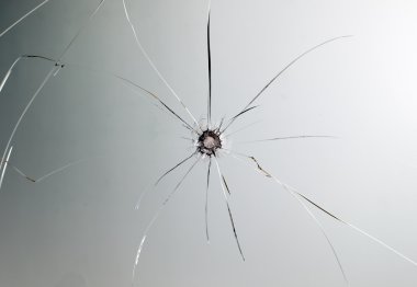 Broken car glass of windscreen clipart