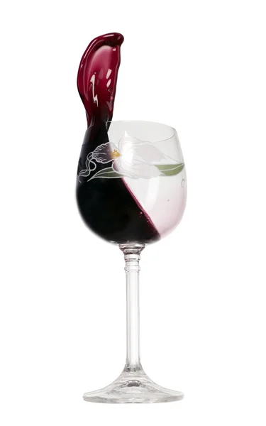Rode wijn in glas — Stockfoto
