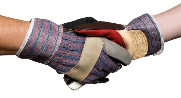 Costruttori con guanti — Foto Stock