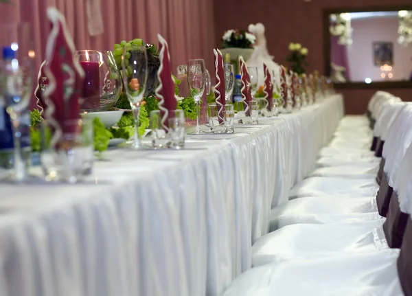 Mesa para festa de casamento — Fotografia de Stock