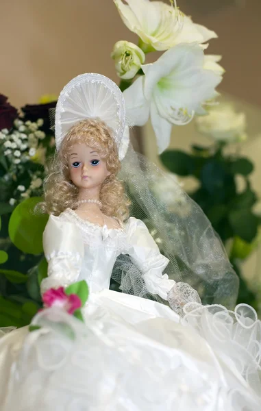 Bride figure on wedding cake — Stock Photo, Image