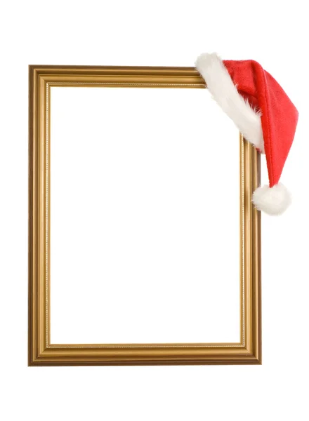 Gorra y marco de Navidad — Foto de Stock