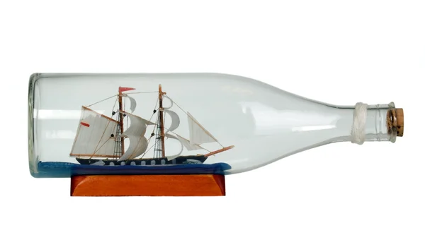 Gemi ve şişe — Stok fotoğraf