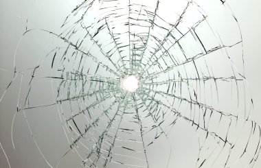 Broken car glass of windscreen clipart