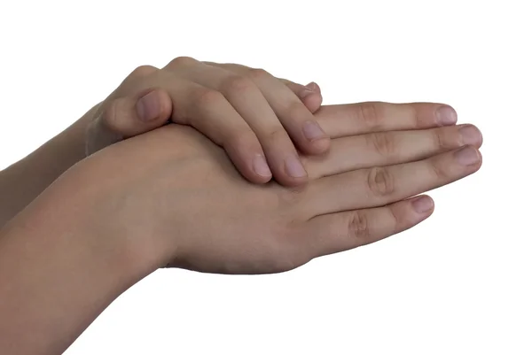 Duas mãos de criança — Fotografia de Stock