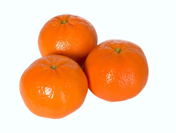 Mandarin fruit and orange juice in glass — Stock Photo, Image