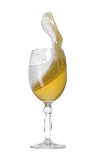 Glas gylden kold øl - Stock-foto