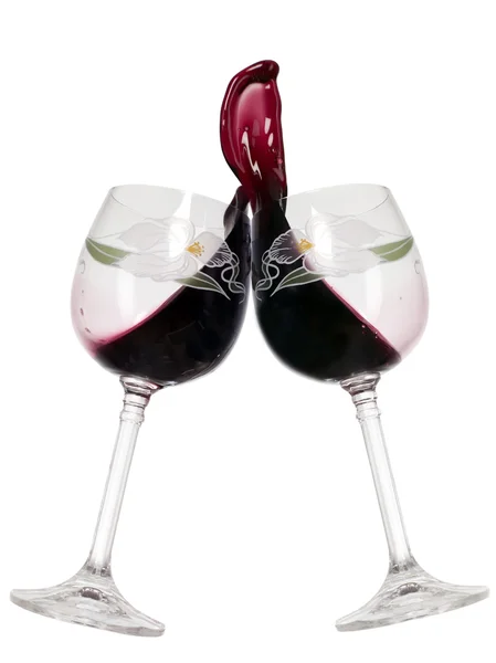 Rode wijn in glas — Stockfoto