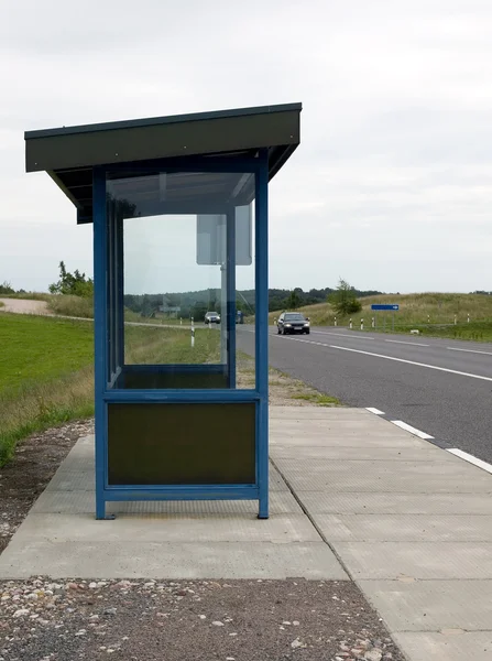 Blue bus stop — Stock Photo, Image