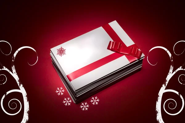 Białe koperty na Boże Narodzenie — Zdjęcie stockowe