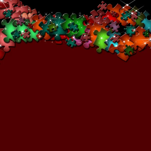 Ramki kolorowe puzzle elementy — Zdjęcie stockowe