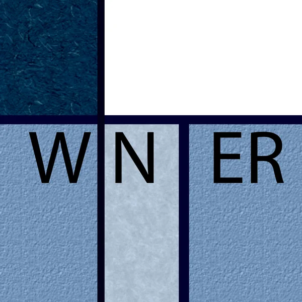 Quadro com palavra inverno — Fotografia de Stock