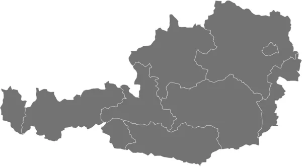Karta över Österrike — Stockfoto