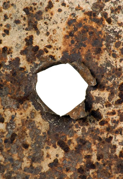 穴を有する金属 — ストック写真