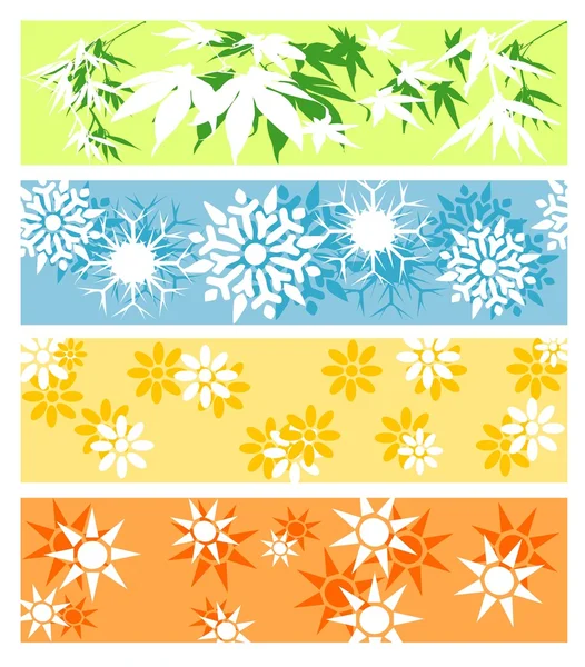 Seasons of the year in blocks — Stock Photo, Image