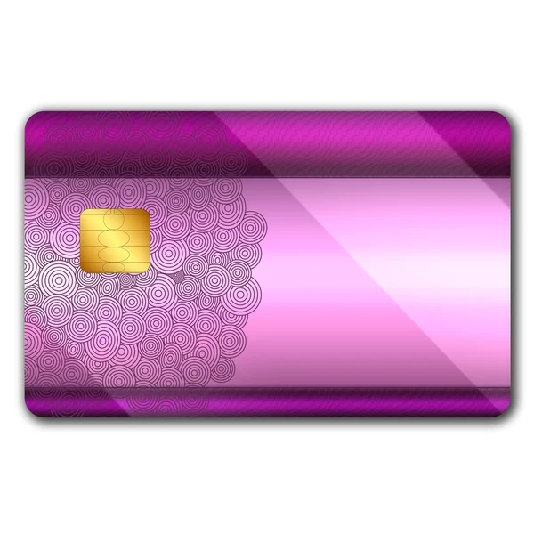 Cartão de crédito com oranamentos coloridos — Fotografia de Stock