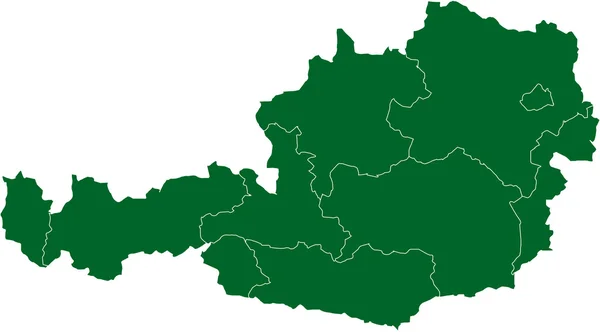 Карта Австрии — стоковое фото