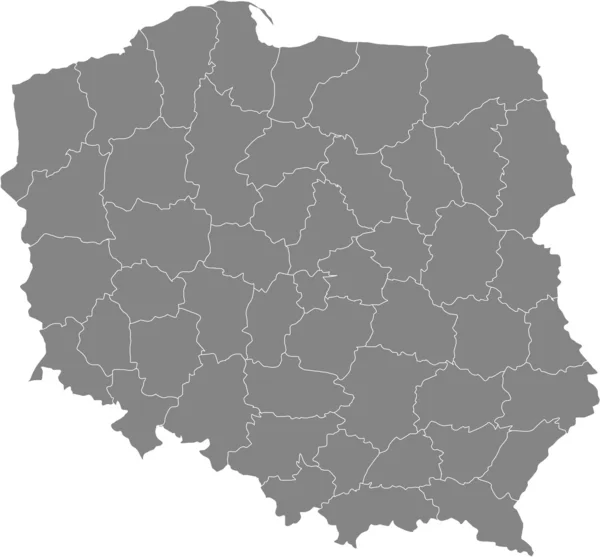 Мапа Польщі — стокове фото