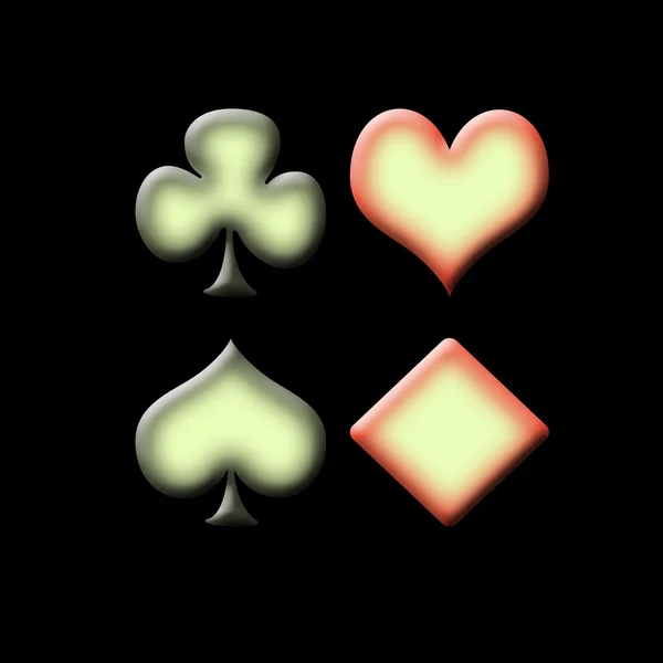 Symboles de jeu de cartes — Photo