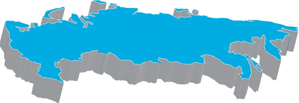 Azul mapa de Rússia — Fotografia de Stock