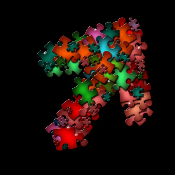 Abstrakcyjny kształt puzzle — Zdjęcie stockowe