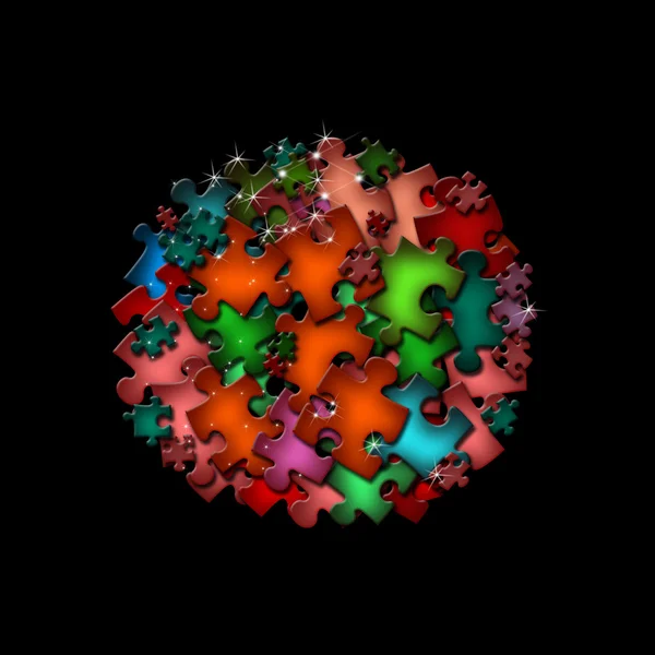 Abstracte vorm van puzzel — Stockfoto