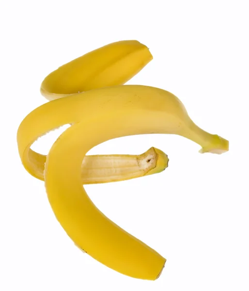 Banana skin on white background — Stock Photo, Image