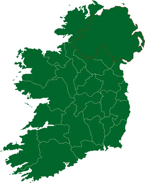 Kaart van Ierland — Stockfoto